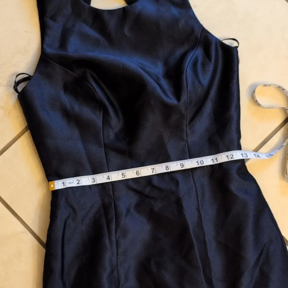 NWT Alfred Sung Maxi Gown Dress Jewel Neck Open Back Bow Size 2 - Picture 9 of 16